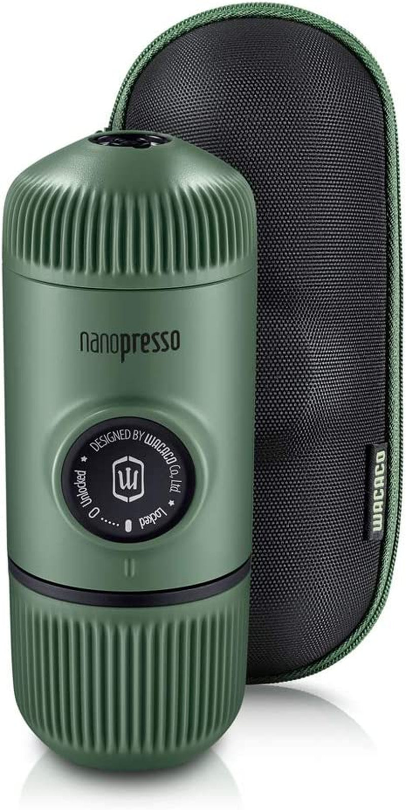 Nanopresso Portable Espresso Maker Bundled with Protective Case, Upgrade Version of Minipresso, Mini Travel Coffee Machine, Perfect for Camping, Travel and Office (Elements Moss Green)